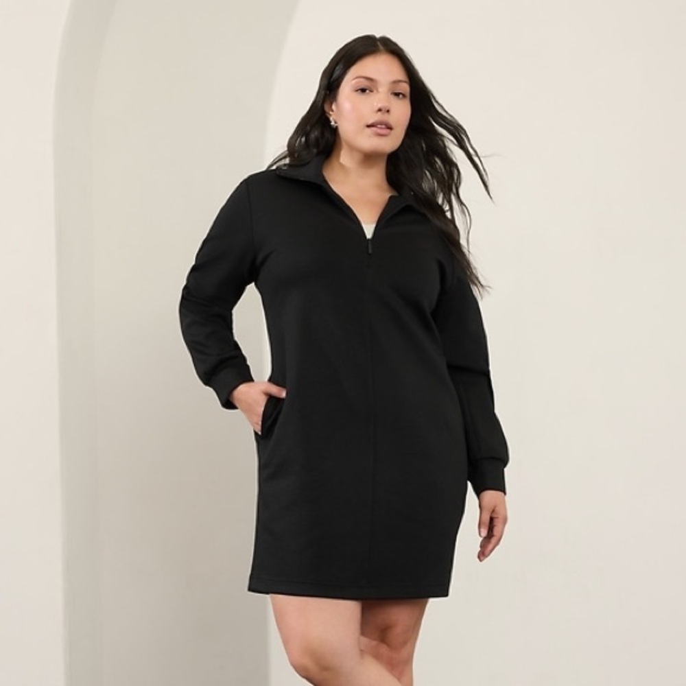 NWT Athleta Allure 1/4 Zip Sweater Dress